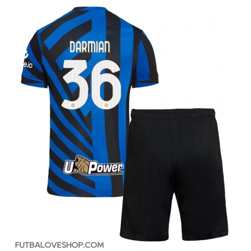 Dres Inter Milan Matteo Darmian #36 Domáci pre deti 2024-25 Krátky Rukáv (+ trenírky)